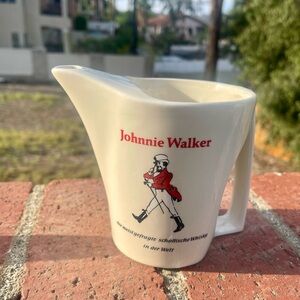 Vintage ceramic advertising water jug for Johnnie Walker